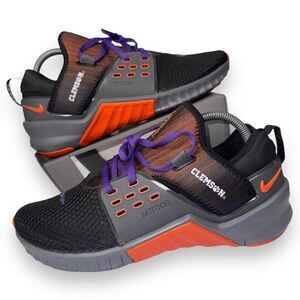 Nike Free X Metcon 2 Performance Sneakers "Clemson Tigers" CQ8150-001 Men's 8.5